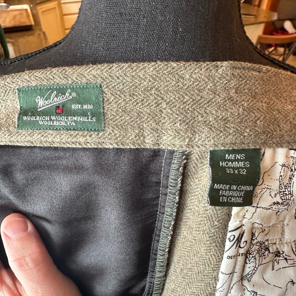 Mens Green Herringbone Pattern - image 3